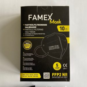 FFP2 schwarz | FAMEX | CE2163 | 10x 10er Box