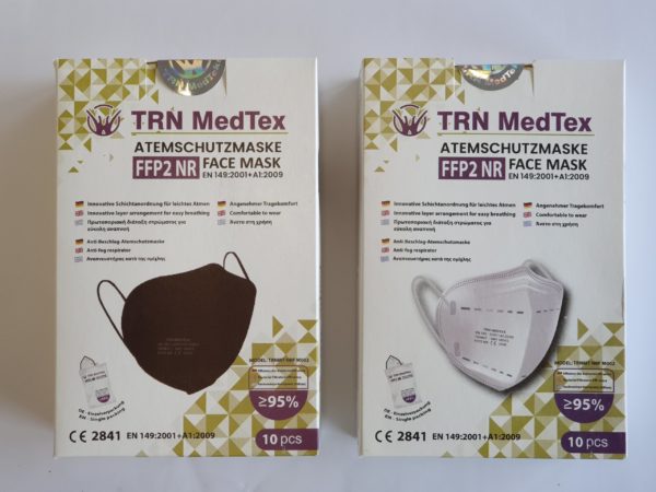 FFP2 Maske schwarz | TRN MEDTEX | CE2841 | 10er Packung | auf www.ZWZ-Medical.de